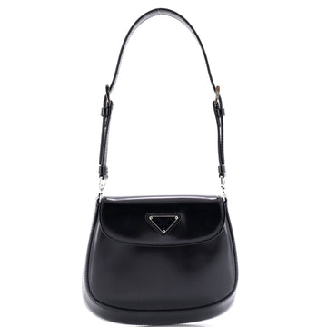 Prada Cleo Flap Shoulder Bag Spazzolato Leather Mini