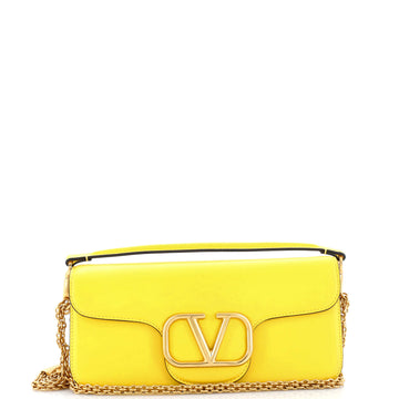Valentino Garavani VLogo Loco Flap Shoulder Bag Leather Medium