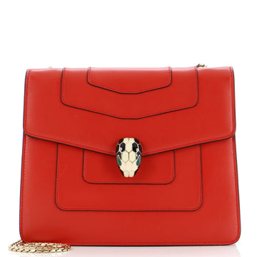 Bvlgari Serpenti Forever Square Shoulder Bag Leather Medium