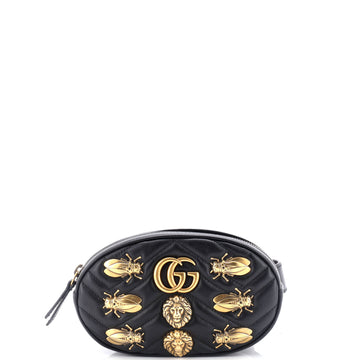 Gucci GG Marmont Belt Bag Embellished Matelasse Leather
