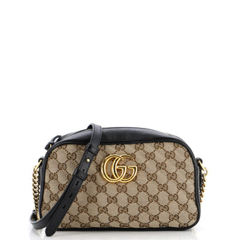 Gucci GG Marmont Shoulder Bag Diagonal Quilted GG Canvas Small