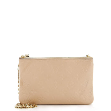 Louis Vuitton Double Zip Pochette Monogram Empreinte Leather