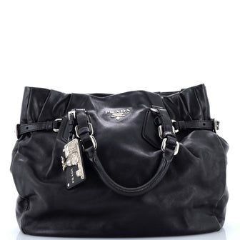 Prada Convertible Buckle Tote Soft Calf Large
