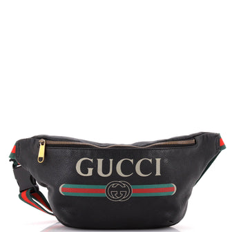 Gucci Logo Belt Bag Printed Leather Medium