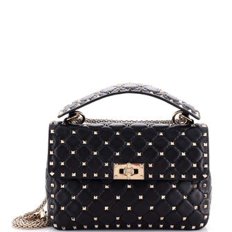 Valentino Garavani Rockstud Spike Flap Bag Quilted Leather Medium