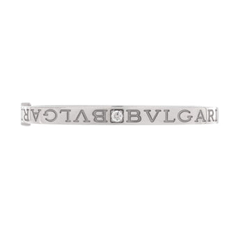 Bvlgari Bvlgari Bvlgari Bangle Bracelet 18K White Gold with 2 Diamonds