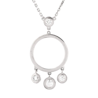 Cartier Drop Charms Circle Necklace 18K White Gold with Diamonds