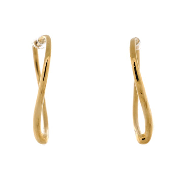 Tiffany & Co. Elsa Peretti Open Heart Hoop Earrings 18K Yellow Gold Medium