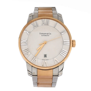 Tiffany & Co. Atlas Dome Automatic Watch Stainless Steel and Rose Gold 42
