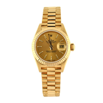 Oyster Perpetual President Datejust Automatic Watch Yellow Gold 26