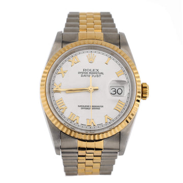 Rolex Oyster Perpetual Datejust Automatic Watch Stainless Steel and Yellow Gold 36