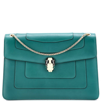 Bvlgari Serpenti Forever Square Shoulder Bag Leather Medium