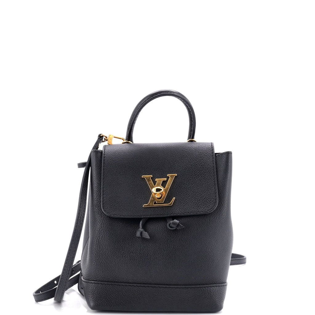 lockme backpack louis vuitton Louis Vuitton Lockme Backpack Leather Mini Black 30443110