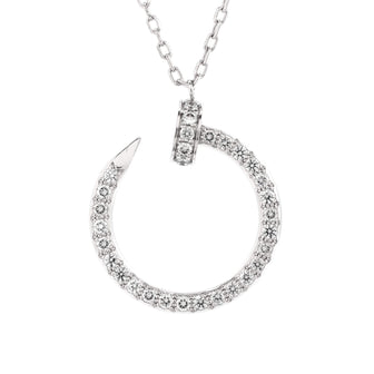 Cartier Juste un Clou Pendant Necklace 18K White Gold and Diamonds