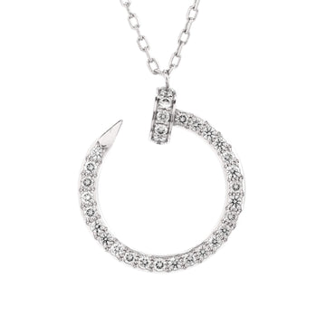 Cartier Juste un Clou Pendant Necklace 18K White Gold and Diamonds