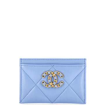 Chanel 19 Card Holder Quilted Leather