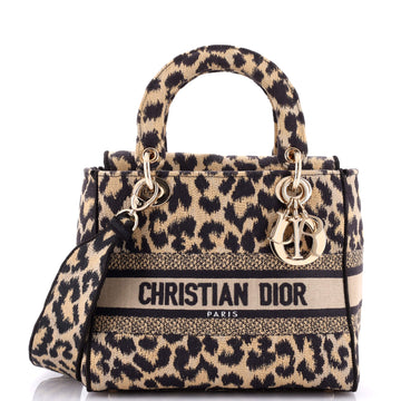 Christian Dior Lady D-Lite Bag Mizza Embroidered Canvas Medium