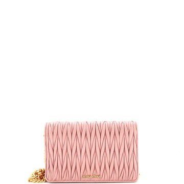 Miu Miu Flap Crossbody Bag Matelasse Leather Small