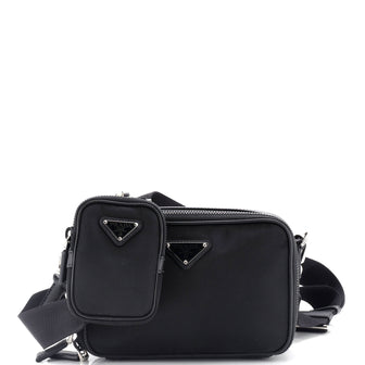 Prada Brique Camera Crossbody Bag Re-Nylon with Saffiano Leather Small