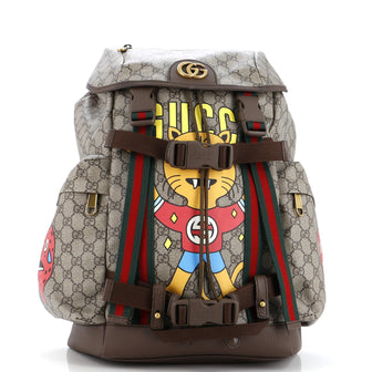 Gucci Skateboard Backpack Printed GG Coated Canvas