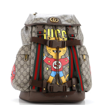Gucci Skateboard Backpack Printed GG Coated Canvas