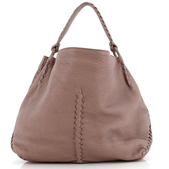 Bottega Veneta Open Hobo Cervo with Intrecciato Detail Medium