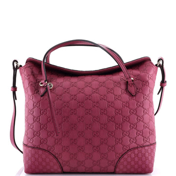 Gucci Bree Convertible Top Handle Bag Guccissima Leather Medium