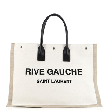 Saint Laurent Rive Gauche Shopper Tote Canvas Large