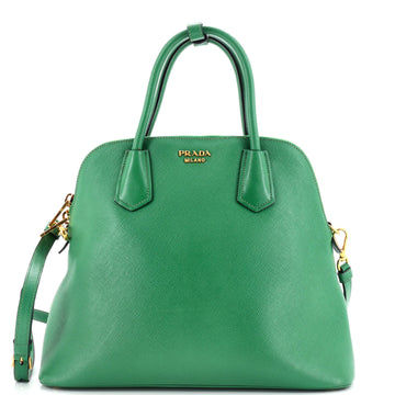 Prada Convertible Dome Satchel Saffiano Leather Large