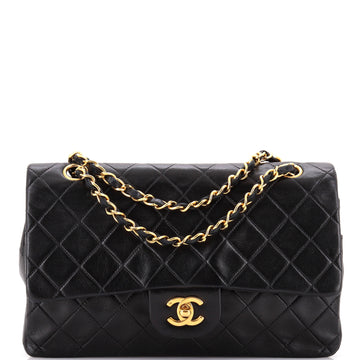 Chanel Vintage Classic Double Flap Bag Quilted Lambskin Medium