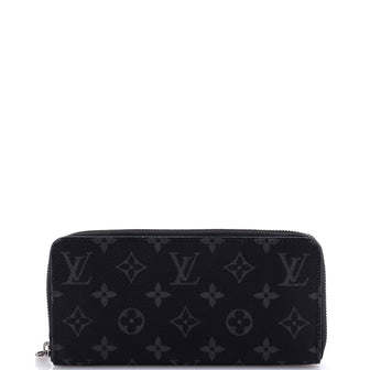 Louis Vuitton Zippy Wallet Monogram Eclipse Canvas Vertical