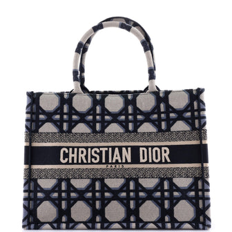 Christian Dior Book Tote Macrocannage Canvas Medium