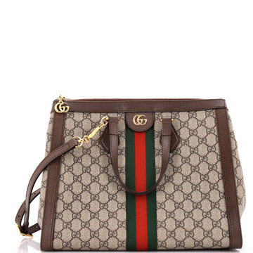 Gucci Ophidia Top Handle Tote GG Coated Canvas Medium