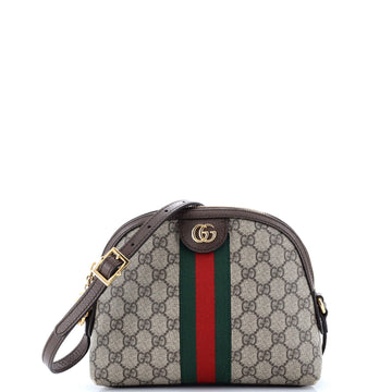 Gucci Ophidia Dome Shoulder Bag GG Coated Canvas Small