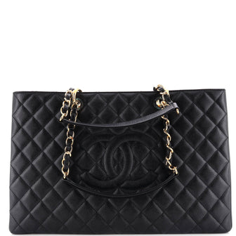 Chanel Grand Shopping Tote Quilted Caviar XL