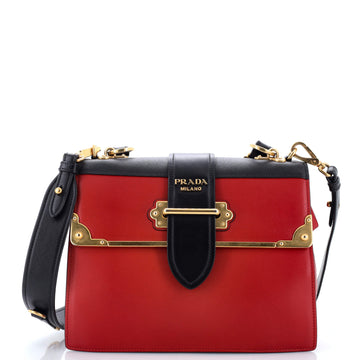 Prada Cahier Convertible Shoulder Bag City Calf and Saffiano Medium