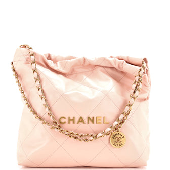 Chanel 22 Chain Hobo Quilted Calfskin Small