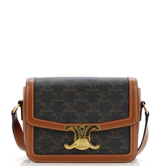 Celine Triomphe Shoulder Bag Triomphe Coated Canvas Teen