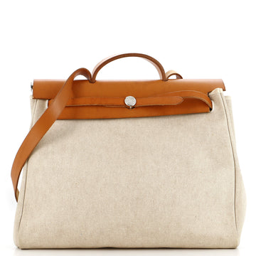 Hermes Herbag Toile and Leather MM