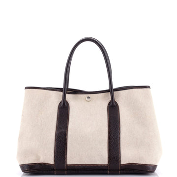 Hermes Garden Party Tote Toile and Leather 36