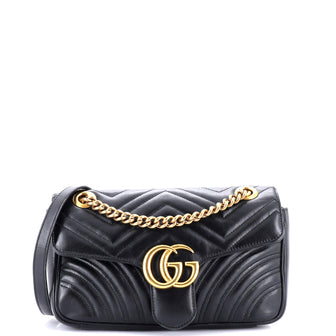 Gucci GG Marmont Flap Bag Matelasse Leather Small