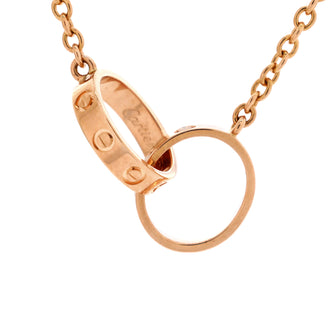 Cartier Love Interlocking Necklace 18K Rose Gold