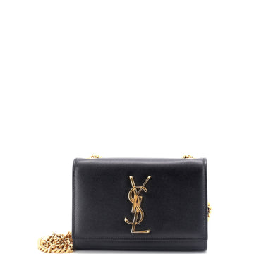 Saint Laurent Classic Monogram Crossbody Bag Grainy Leather Small