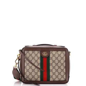 Gucci Ophidia Zip Around Camera Bag GG Coated Canvas Small