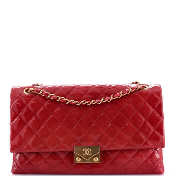 Chanel Pagoda Accordion Flap Bag Quilted Patent Large