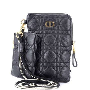 Christian Dior Caro Multifunctional Pouch Cannage Quilt Calfskin