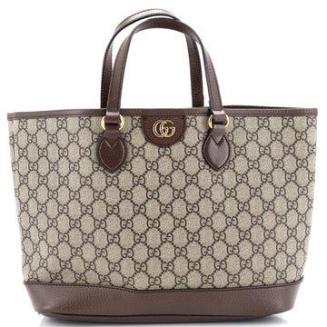 Gucci Ophidia Top Handle Shopping Tote GG Coated Canvas and Leather Mini