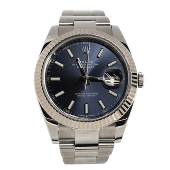 Rolex Oyster Perpetual Datejust Automatic Watch Stainless Steel and White Gold 41