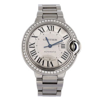 Cartier Ballon Bleu de Cartier Automatic Watch Stainless Steel with Diamond Bezel 33