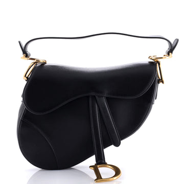 Christian Dior Saddle Handbag Leather Medium